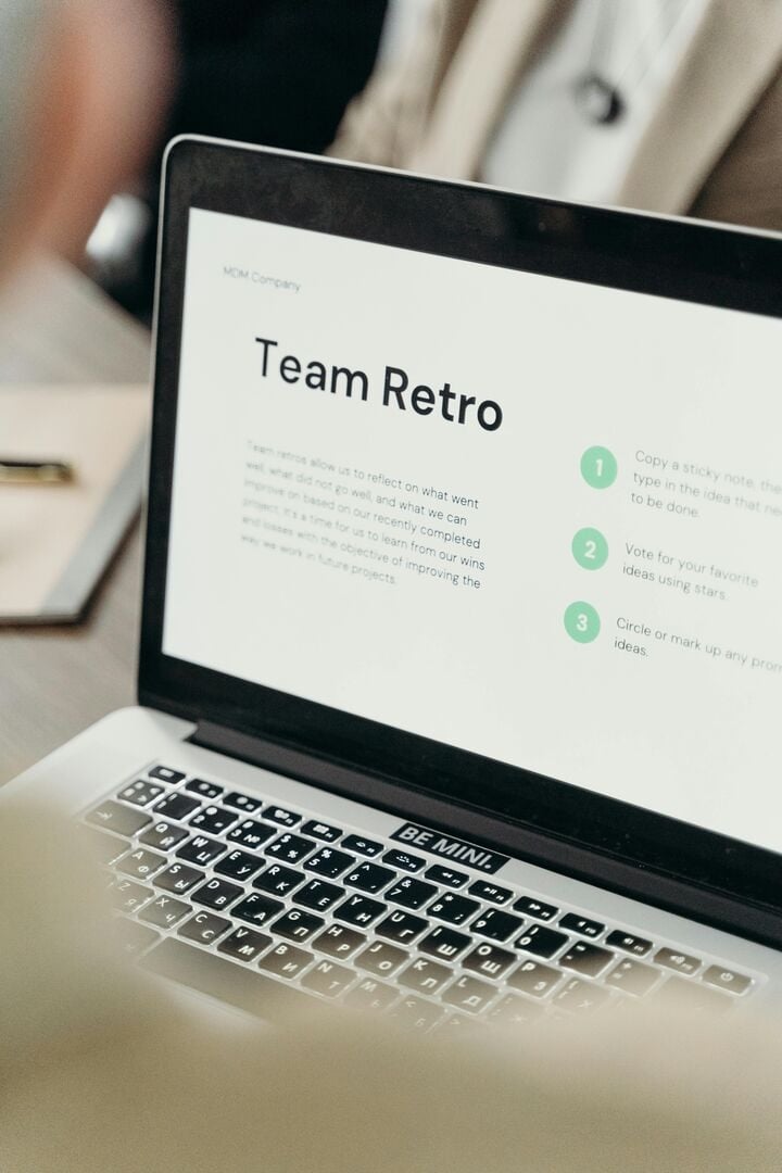 Professional remote team manager leading virtual meeting with distributed employees